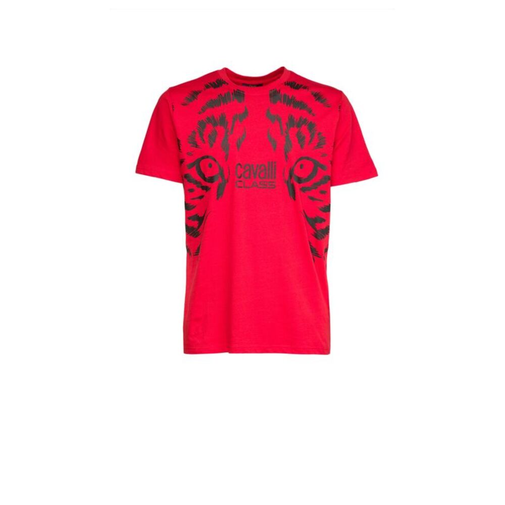 Cavalli Class  Tiger Eyes Print Fashion T-Shirt-